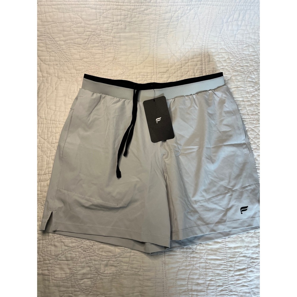 Fabletics The Fundamental Short II Lined 5in Mineral Grey Athletic Shorts M